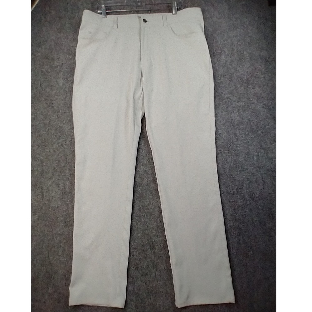 Peter Millar Crown Sport eb66 Performance Golf Pants Mens 36x32 Stone Gray